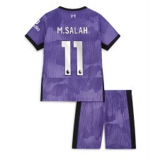 Liverpool Mohamed Salah #11 Tredjeställ Barn 2023-24 Korta ärmar (+ Korta byxor)